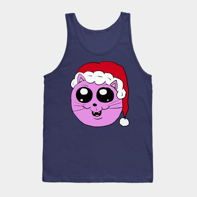 Cute Christmas Kitten Tank Top by Eric03091978